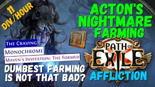 POE Dumbest map in POE can provide 11 divhour  Actons Nightmare Farming [upl. by Notneb189]