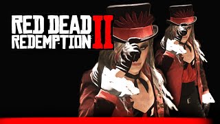 RED DEAD REDEMPTION 2 ONLINE  FEMALE RED AND BLACK OUTFIT OF THE DAY [upl. by Alcott]