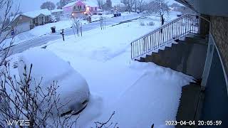 April 2023 Snow storm in Utah timelapse [upl. by Hugo723]