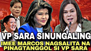 IMEE MARCOS NAGSALITA NA VP SARA SINUNGALING LACSON BINUKING ANG PLANO NI IMEE AT PBBM [upl. by Cran]