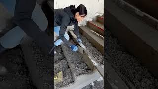 Cement staircase steps masonry process [upl. by Hsemin45]