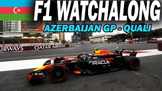 🔴 F1 Watchalong  AZERBAIJAN GP  QUALI  with Commentary amp Timings [upl. by Caia]