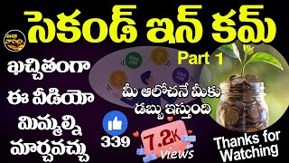 The Best Second income Thought Part 1  సెకండ్ ఇన్ కమ్ కోసం ఆలోచన చేయండి [upl. by Mathias]