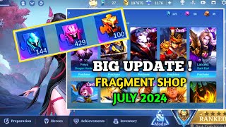 July Fragment Shop Update  Next Fragment Shop Update July 2024  Mobile Legends ✓ [upl. by Trakas]