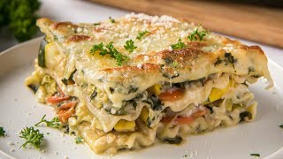 Easy Vegetable Lasagna Recipe [upl. by Mirilla]