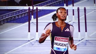 Ackera Nugent wins 100m hurdles Diamond League WANDA Jamaica [upl. by Yrkcaz]