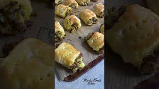 Easy mince sausage rolls  Old fashioned mince sausage rolls  Easy puff pastry recipe ideas [upl. by Nnylesor242]