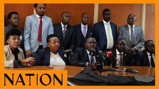 Kenya Kwanza senators led by Nandi Senator Cherargei address the media on the ongoing demonstrations [upl. by Schaper721]