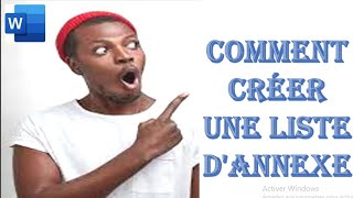 comment créer une liste dannexe dans un document [upl. by Areem]