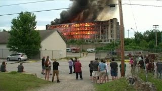 More than 100 firefighters respond to massive mill fire in Maine [upl. by Hallette]