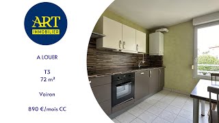 Location appartement  Voiron  T3  72 m²  890 €mois CC [upl. by Rivi]