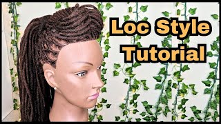 How to do a Flipped Fishtail Plait w Long Ponytail  Easy amp Simple Dreadlock Hairstyles  Locs [upl. by Bathilda]