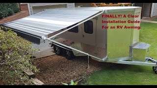 How to install an Aleko amp AwnLux Awning Similar to Dometic CareFree AampE RV awnings Installation [upl. by Kreg]