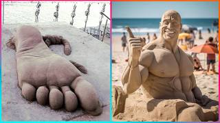 TOP 20 SAND Sculptures  Best of the Year Quantastic [upl. by Desdamonna]