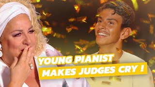 EMOTIONAL AUDITION young piano prodigy makes the Judges CRY and gets the GOLDEN BUZZER – FGT 2022 [upl. by Ardath]