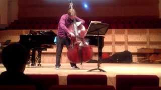 Matthew Midgley plays Bohemian Rhapsody Queen on double bass solo fragm [upl. by Anyat]