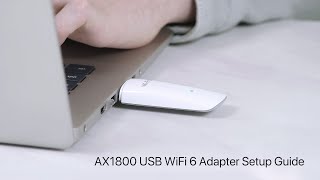 AX1800 USB WiFi 6 Adapter Setup Guide  How to Install Your BrosTrend USB WiFi 6 Adapter Model AX1 [upl. by Jacinda]