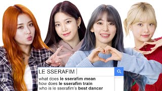 LE SSERAFIM Answer the Webs Most Searched Questions  WIRED [upl. by Emirac]