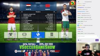 Egypte  Maroc PES 2017  CAN 2017 Quart de Finale  CPU Vs CPU [upl. by Kalmick366]