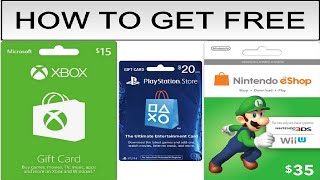 How To Get Free Psn And Xbox Live  Get Free Psn Cards  Free Xbox Live  Free Nintendo eShop Codes [upl. by Aldus305]