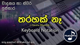 Tharahak Na Adath Notation තරහක් නෑ අදත්  Harsha Dhanosh  Keyboard Notation with Lyrics [upl. by Attirehs]