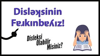 Disleksi Nedir  Disleksi Olabilir Misiniz [upl. by Anaimad]