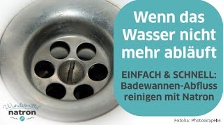 BadewannenAbfluss reinigen mit Natron und Essig [upl. by Yeroc]