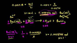 Worked example Determining solute concentration by acid–base titration  Khan Academy [upl. by Hillier792]