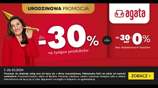 AGATA  Rabaty do 30 na tysiące produktów albo do 30 rat 0 [upl. by Anagrom]