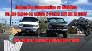 The truth on articulationsuspension travel no hype  Econoline ESeries suspension lift kit options [upl. by Nofpets]