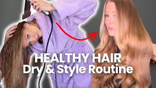 This Drying amp Styling Routine TRANSFORMED My Hair How To Dry and Style for Healthy Hair [upl. by Adym]