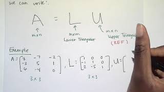 LU Factorization part 1 [upl. by Field156]