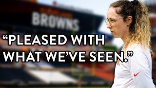 Catherine Raiche quotPleased With What Weve Seenquot  Cleveland Browns [upl. by Yellhsa]