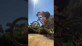 Tulip street dirt jumps in chelt with huddy browny pants mtb mountainbike stunt jump [upl. by Bodkin]