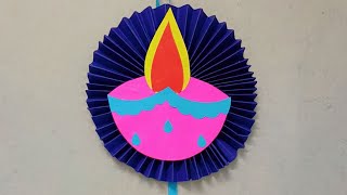 paper diya making Diwali decoration ideas handmade diya  paper craft for Diwali easy diya [upl. by Settera]