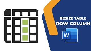 How to resize table row and column in word [upl. by Wandy501]