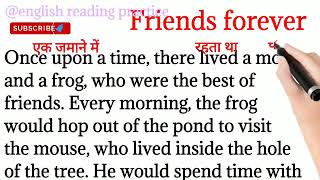 Friends forever english reading paragraph english reading practice Englishreadingpractice [upl. by Mingche]