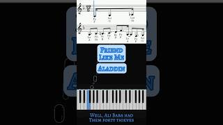 Aladdin  Friend Like Me Piano Cover Aladdin Disney FriendLikeMe RobinWilliams PianoShorts [upl. by Valera40]