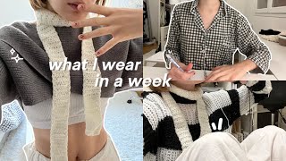 what I wear in a week vlog ★ft Modakawa  acubi fashion simple ootd comfy… [upl. by Adli]