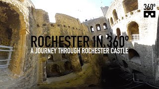 360 video journey through Rochester Castle Kent  360º VR [upl. by Lav919]