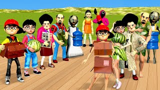 Scary Teacher 3D vs Squid Game Dress Making Nice and Error Recycling Room 5 Times Challenge [upl. by Gainor]