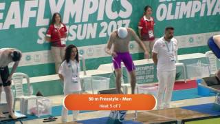 2017 07 25 SWIMMING 50 M FREESTYLE MEN HIGHLIGHTS [upl. by Nnylrefinnej]