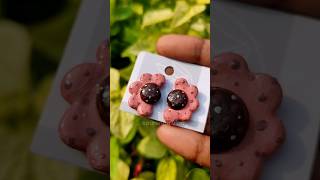 মাটি দিয়ে বানালাম ছোট্ট একটা কানের দুল art clay earrings shorts viralvideo minivlog [upl. by Nylteak]