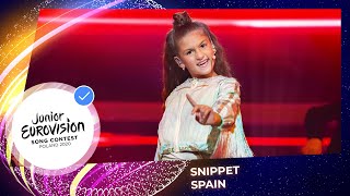 Spain 🇪🇸  Soleá  Palante  Snippet  Junior Eurovision 2020 [upl. by Tedman]