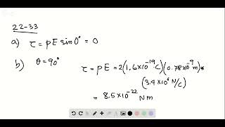 An electric dipole consists of charges and separated by 0 78 It is in an electric field of strength [upl. by Phillane657]