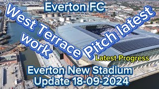 Everton FC New Stadium Update at Bramley Moore Dock 18092024 Latest 4k Drone footage [upl. by Rhys441]