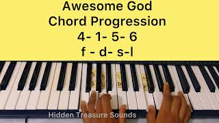 Awesome God Piano Chord Tutorial Christian Worship key C sofanotes hymn pianotutorial [upl. by Mattheus]