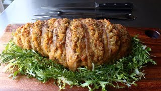 Hasselback Turkey  Sliced amp Stuffed Roast Turkey Breast Recipe [upl. by Let]