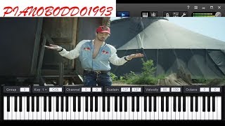 Soolking Dalida Piano Tutorial EASY [upl. by Cacia979]