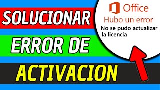 Como Solucionar El Error De Activacion De Microsoft Office Word Exel Power Point [upl. by Ydnes]